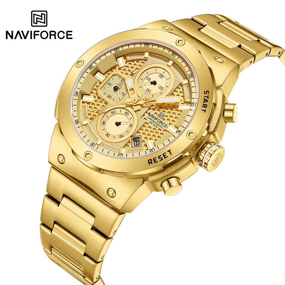 Field Watch Military - ساعات NAVIFORCE الفاخرة للرجال، ساعة يد