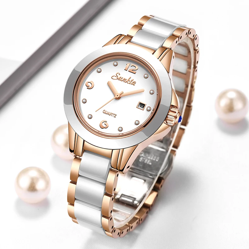Luxury Watch Quartz - ساعة Sunkta كاجوال كوارتز نسائية أنيقة