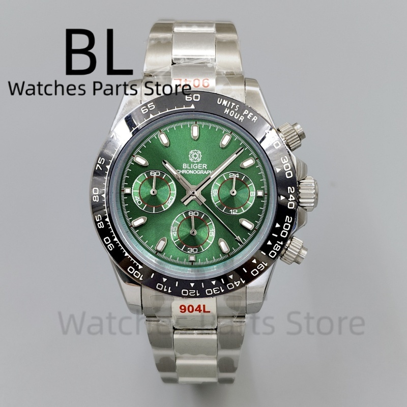 Luxury Watch With Green Dial - ساعة رجالية فاخرة من BLIGER بقطر