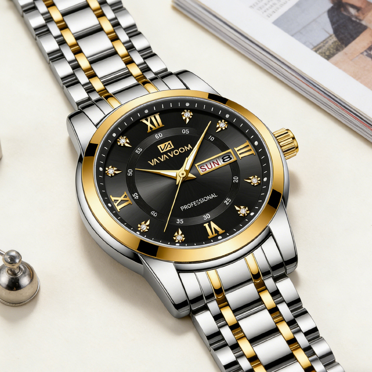 ساعة فاخرة من الفولاذ المقاوم  - مراجعة Luxury Watch With Green Dial وسعره