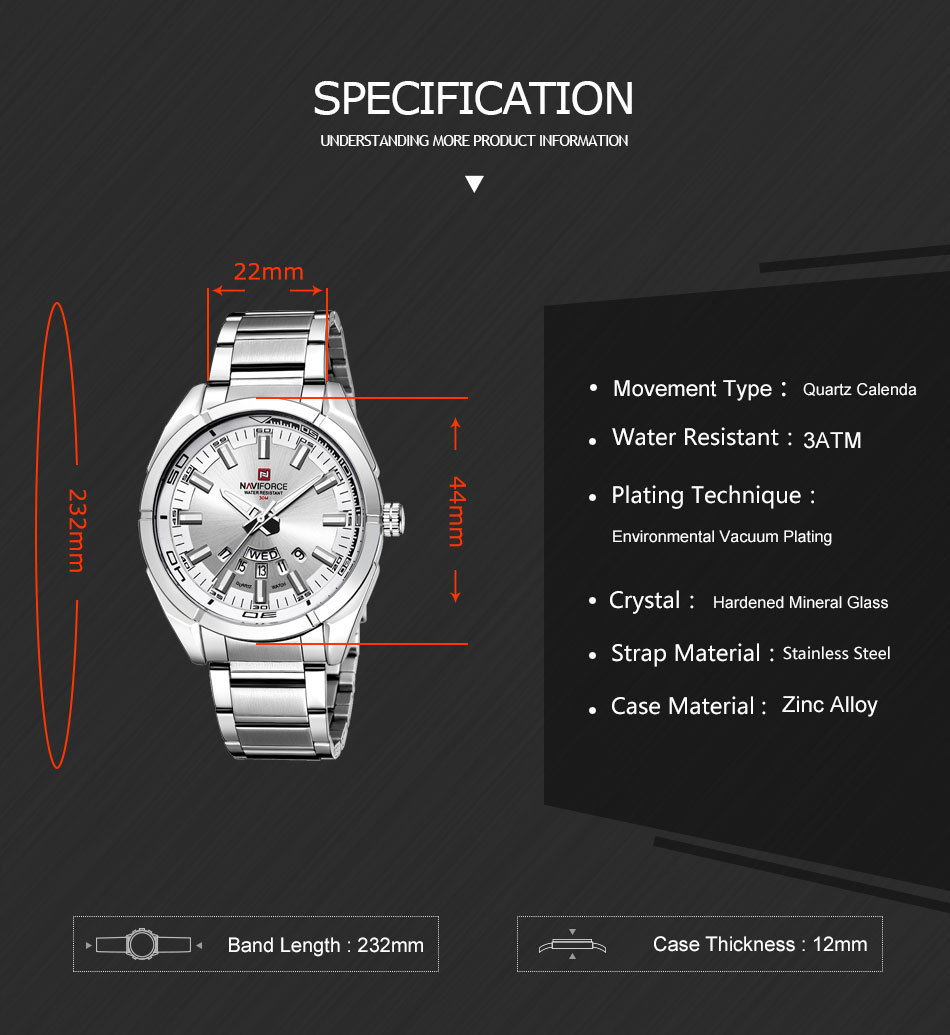 ساعة NAVIFORCE الكلاسيكية غير  - مراجعة Field Watch Military وسعره
