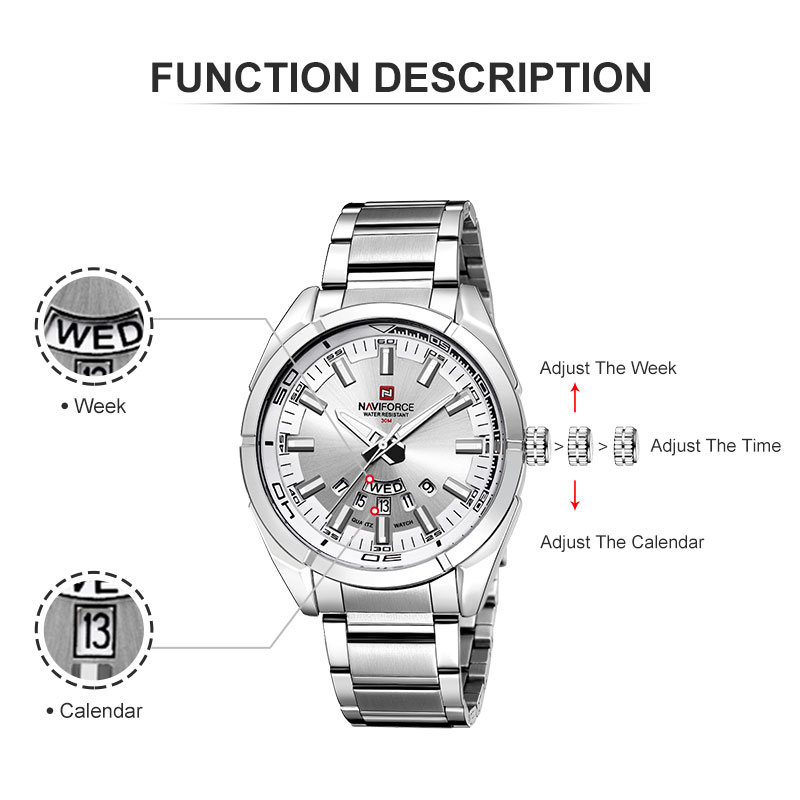 ساعة NAVIFORCE الكلاسيكية غير  - مراجعة Field Watch Military وسعره