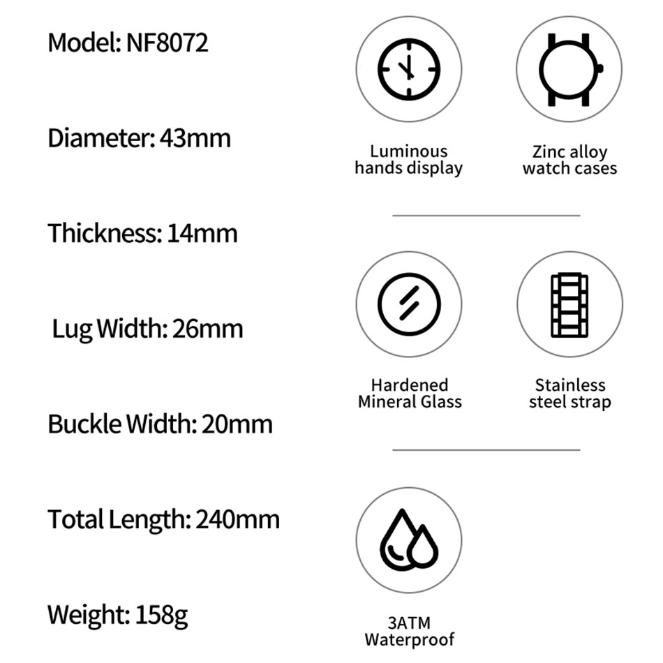 ساعات NAVIFORCE الفاخرة للرجال - مراجعة Field Watch Military وسعره