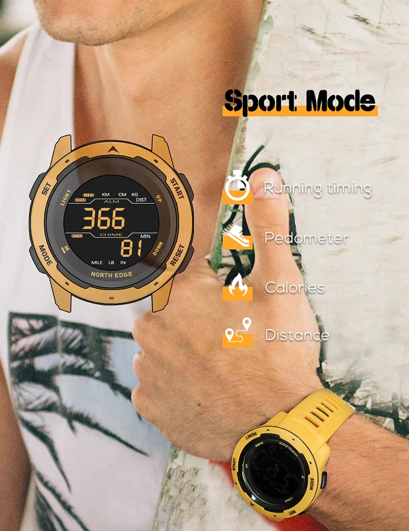 ساعة NORTH EDGE Mars للرجال لل - مراجعة Field Watch Military وسعره