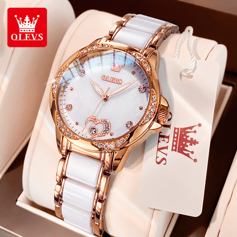 OLEVS 6631 ساعة نسائية ميكانيك - مراجعة Open Heart Watch وسعره