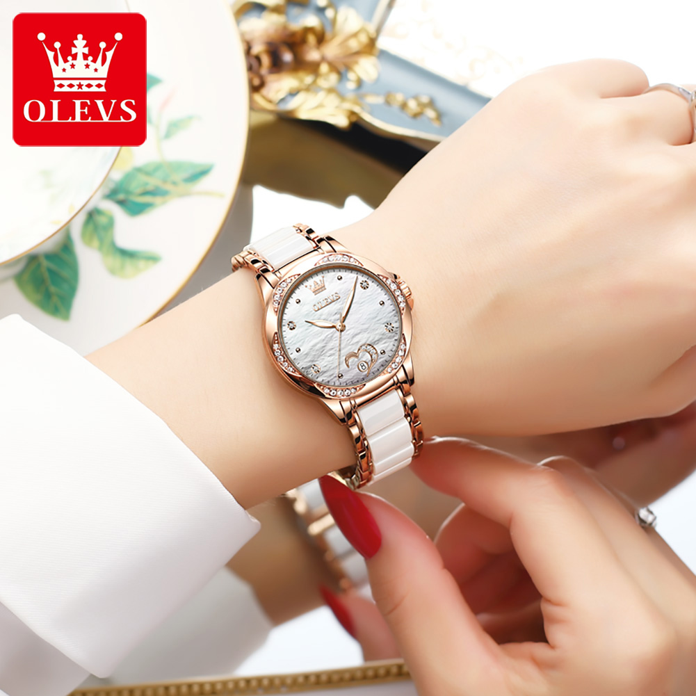 OLEVS 6631 ساعة نسائية ميكانيك - مراجعة Open Heart Watch وسعره