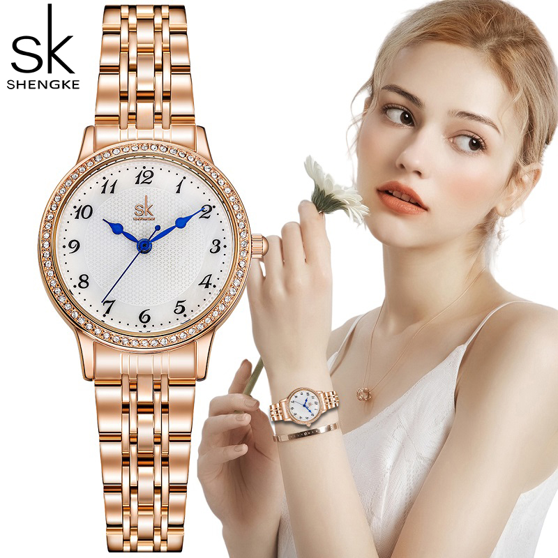 Shengke-ساعة نسائية من الفولاذ - مراجعة Luxury Watch Top 10 وسعره