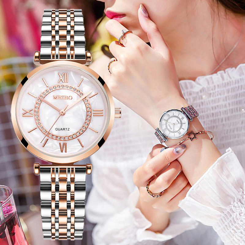 فاخر كريستال نساء ساعات يد الع - مراجعة Luxury Watch Female وسعره