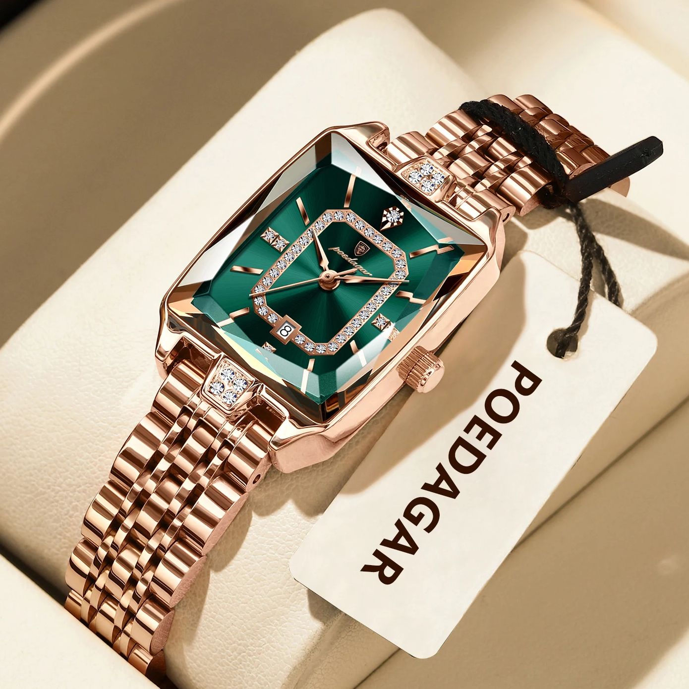 POEDAGAR ساعة نسائية فاخرة مقا - مراجعة Luxury Watch Female وسعره