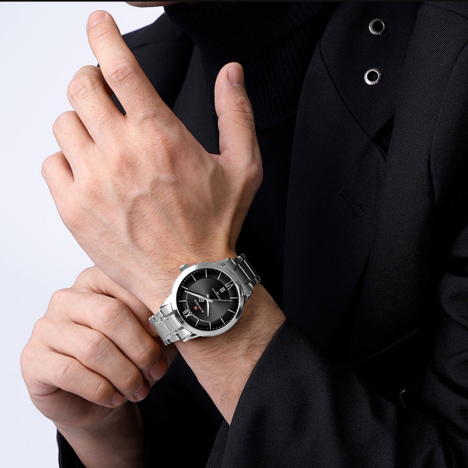NAVIFORCE ساعات للرجال موضة تق - مراجعة Field Watch Military وسعره