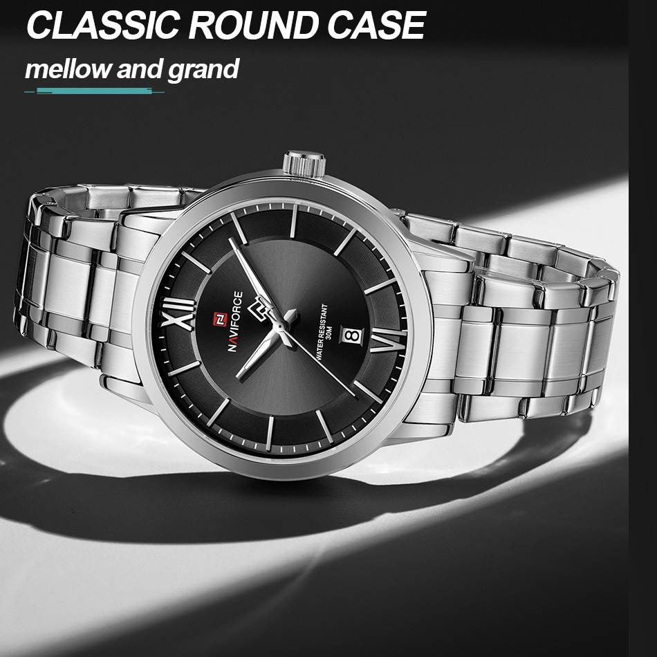 NAVIFORCE ساعات للرجال موضة تق - مراجعة Field Watch Military وسعره