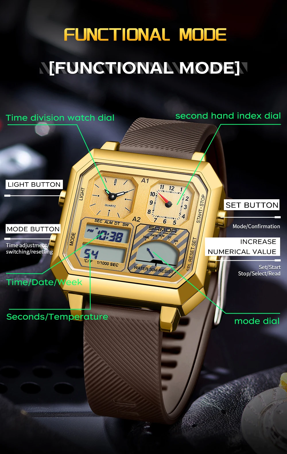 ساندا-إلكترونية للرجال ، علامة - مراجعة Luxury Watch Shop وسعره